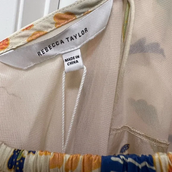 NWT Rebecca Taylor Silk Phoenix Floral Midi Dress - Picture 15 of 16